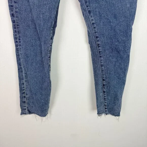 Abercrombie & Fitch Simone High Rise Ankle Jeans Raw Hem Size 26 2S SHORT EUC - Picture 3 of 9